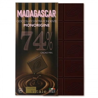 cioccolato vitale - cioccolato extra fondente monorigine madagascar con tavoletta